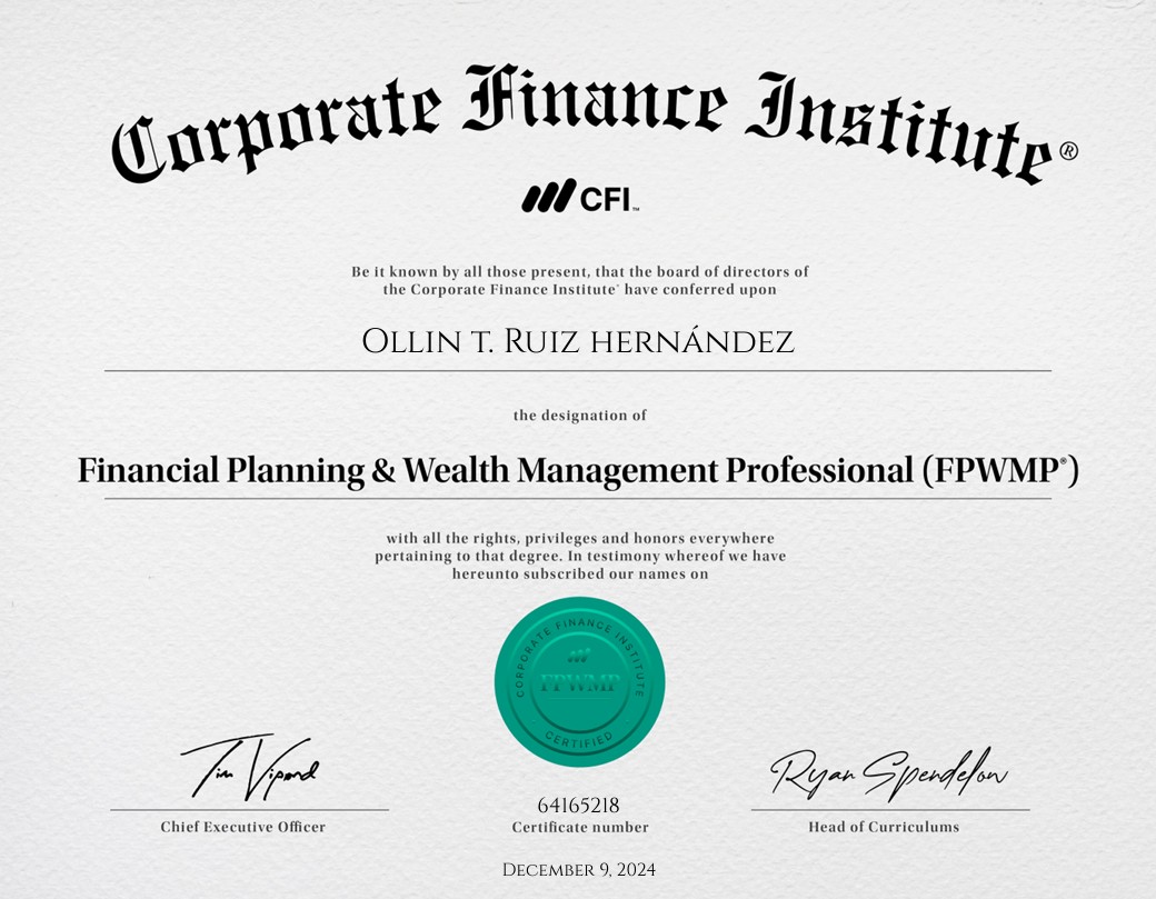 Certificado Wealth Management